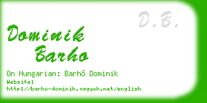 dominik barho business card