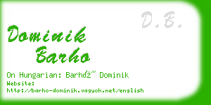 dominik barho business card